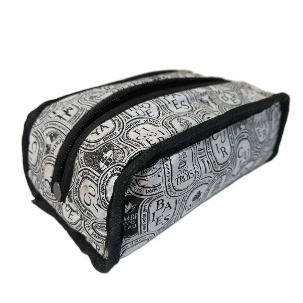 Diptyque Paris Qatar Airways Cosmetic Toiletries Leather Travel Bag Clutch 6.5